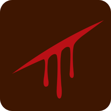 The aspect of Blood, a crimson cut.