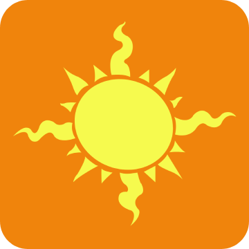 The aspect of Light, the golden sun amidst amber.